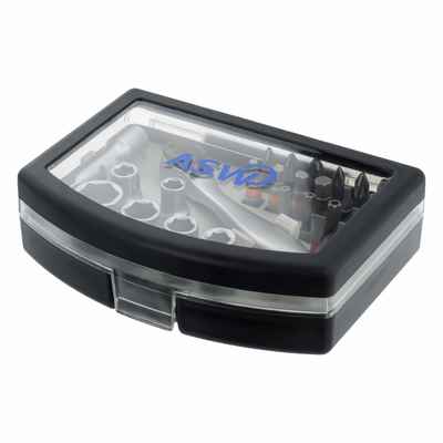 Lampa 40837 Ratsche Mit Bits Und Nüssen – 19-teiliges Werkzeug-Set Für Haushalt & Unterwegs